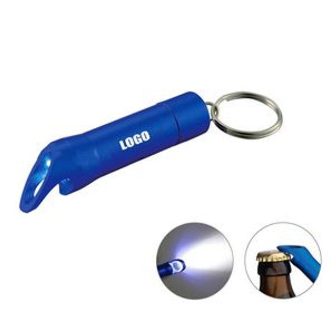 Custom Aluminum Bottle Opener With Flashlight Keychain - N0603105