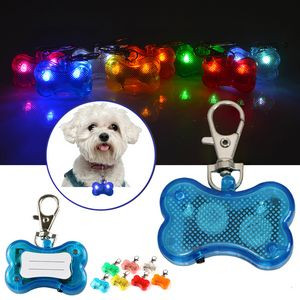 Custom Pet Collar LED Safety Light Bone Shape - N090403