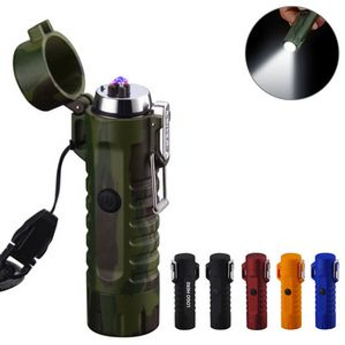 Custom Multi Functional Flashlight With Dual Arc Lighter - N140176