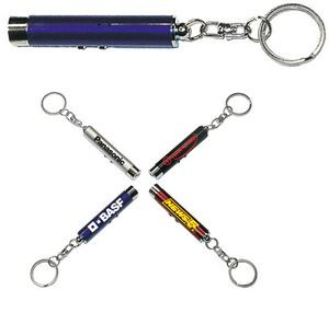 Custom Blue 2-In-1 Laser Pointer LED Flashlight Key Chain - LF1000-B
