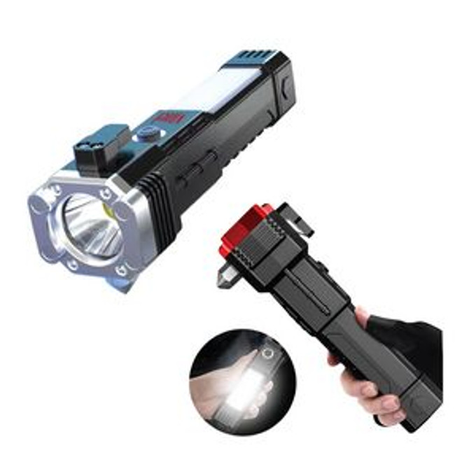 Custom Multifunction Car Escape Tool w/ LED Flashlight and Power Bank - 813TN Custom Multifunction Car Escape Tool w/ LED Flashlight and Power Bank - 813TN