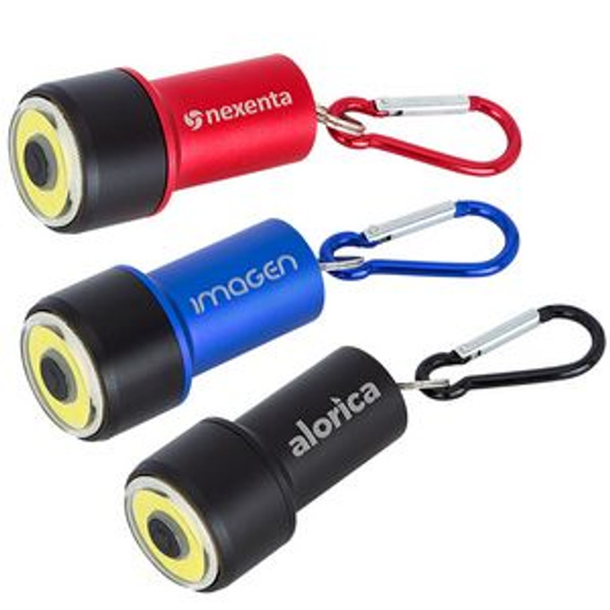 Custom Mini COB Flashlight with Carabiner - FL186