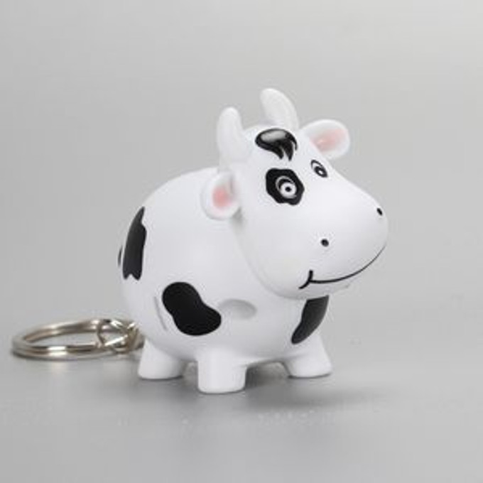 Custom Fat Cow LED Sound Keychain - KCLE747
