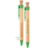 Custom Printed The Camden Bamboo Retractable Wheat Straw Eco-Pen - P744