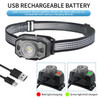 Custom LED Headlamps With Motion Sensor, 1200mAh Rechargeable Battery And White/Red Light, IPX5 Water Proof - FL-HDB33-1-OCEAN