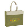 Custom Printed Jute Tote Bag With Front Pocket - 3617