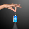 Custom Clip-On Light Blue Safety Blinkers, Keychain Flashlight - Domestic Print - 12580-BL-5