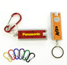 Custom Slim Rectangular Flash Light w/Swivel Key Chain & Carabiner - FL1008-CB2