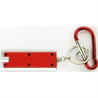 Custom Slim Rectangular Flash Light w/Swivel Key Chain & Carabiner - FL1008-CB2