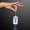 Custom Clip-On Light White Safety Blinkers, Keychain Flashlight - Domestic Print - 12580-WT-5