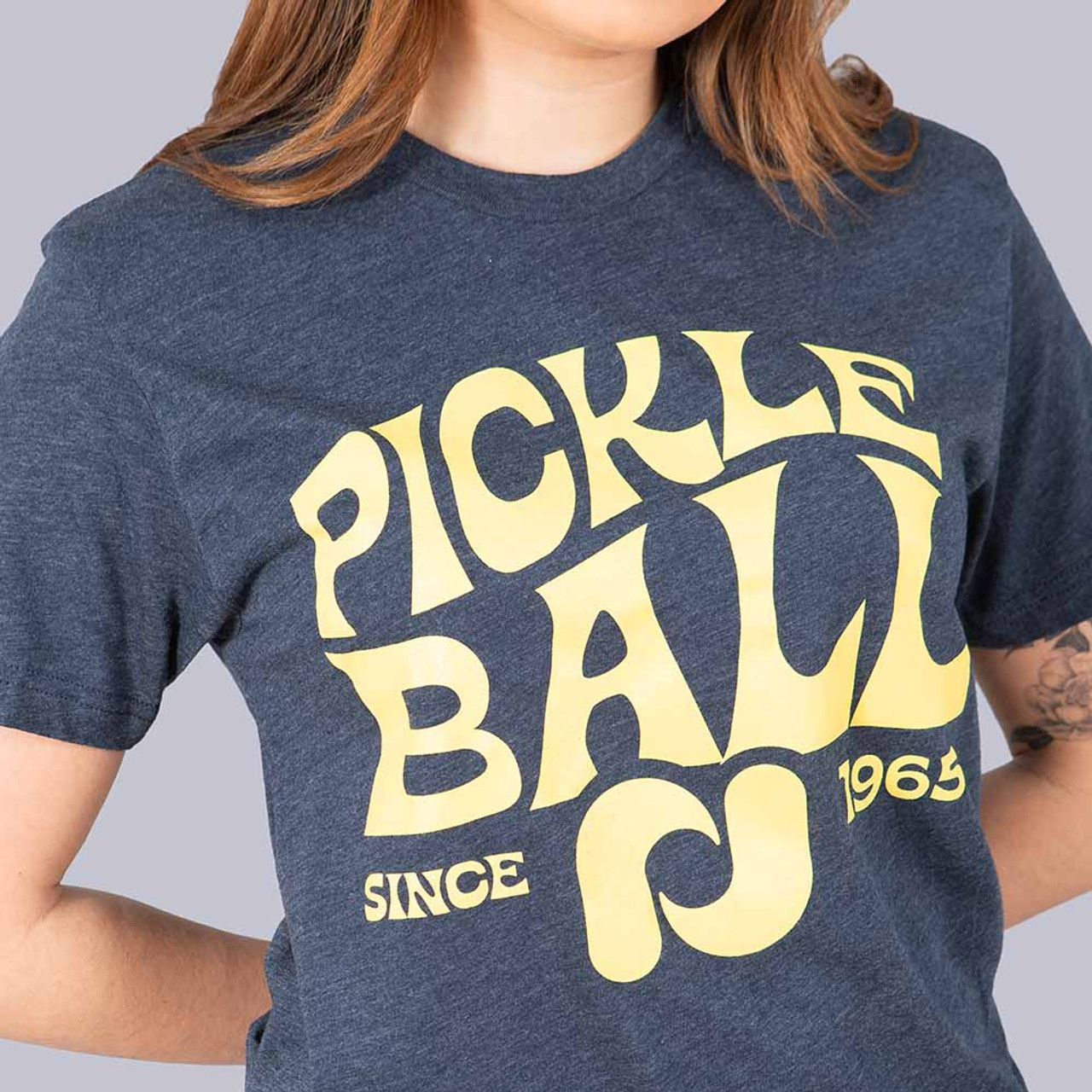 Heritage Pickle-ball Groovy Front Logo T-Shirt - Unisex