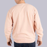 Dusty Pink Heritage Pickle-ball Embroidered Cursive Crew Neck Sweatshirt - Back View
