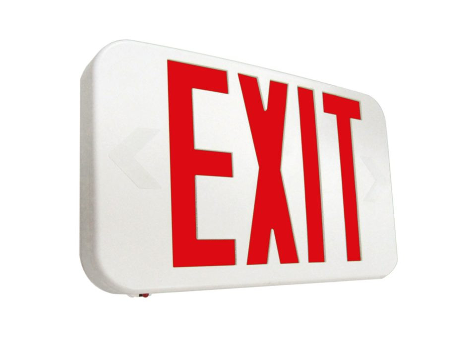 Sure-Lites APX7R Thermoplastic LED Exit Sign, Nickel Cadmium