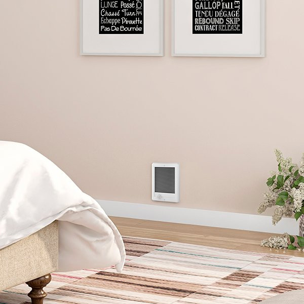 Cadet CSC202TW Com-Pak Wall Heater with Thermostat, 240/208V, 2000/1500W,  White