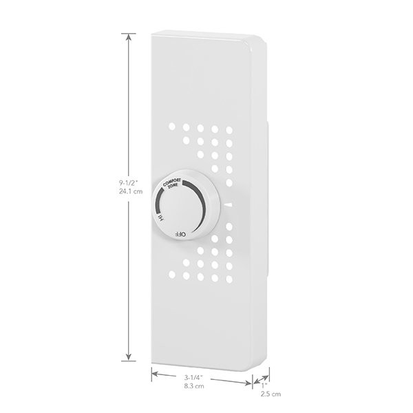 Cadet EBKNW SoftHeat Hydronic Baseboard Built-In Thermostat Kit, Double  Pole, 40°F to 85°F, 120/208/240V, White