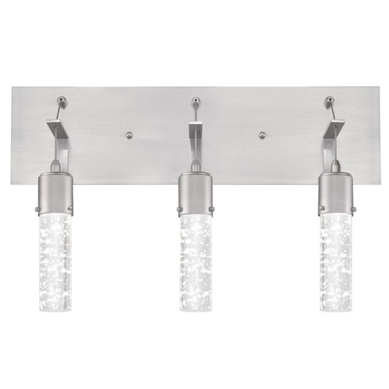 Westinghouse 6372100 Cava Three-Light, 22-Watt LED Indoor Wall Fixture, Brushed  Nickel Finish with Bubble