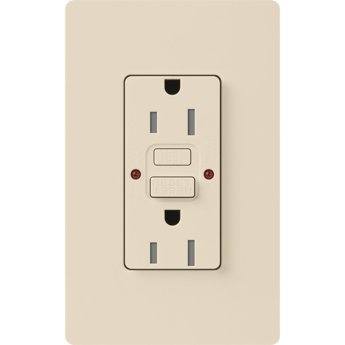 Lutron CAR-15-GFST-LA 15A 125V Tamper Resistant Self-Testing GFCI