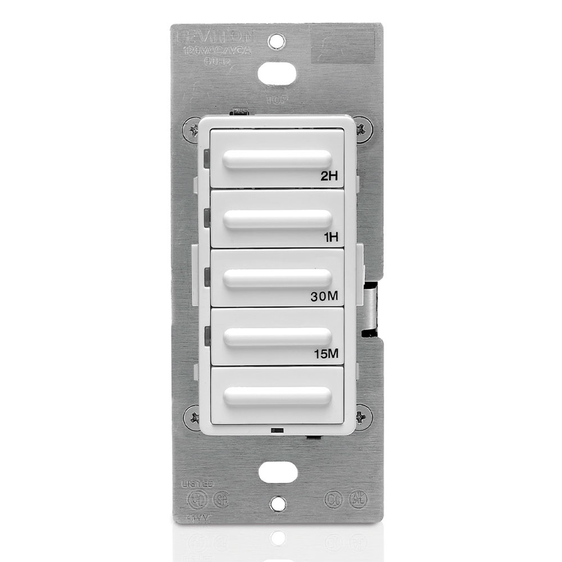 Leviton VPT2416Z Decora Indoor 24 Hour Programmable Timer Switch, Single Pole/3Way, 15A, 120VAC