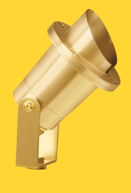 Corona Lighting CL-512-BR Solid Brass Outdoor Directional Light, 12V, 50W MR16, Natural Brass