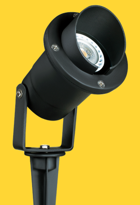Corona Lighting CL-512-BK Diecast Aluminum Outdoor Directional Light, 12V, 50W MR16, Black