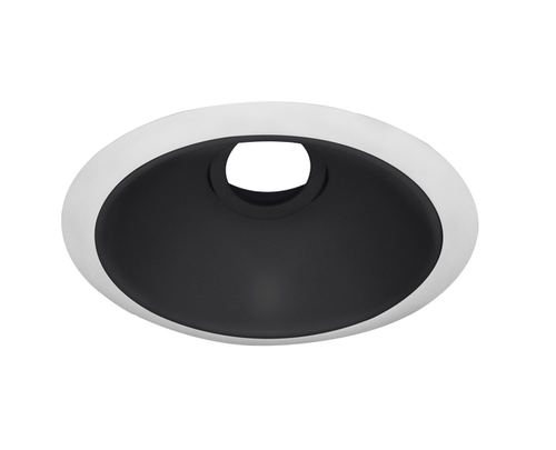 Elco Lighting ELK693BW Flexa 6" Round Adjustable Baffle Trim, Black Baffle with White Ring