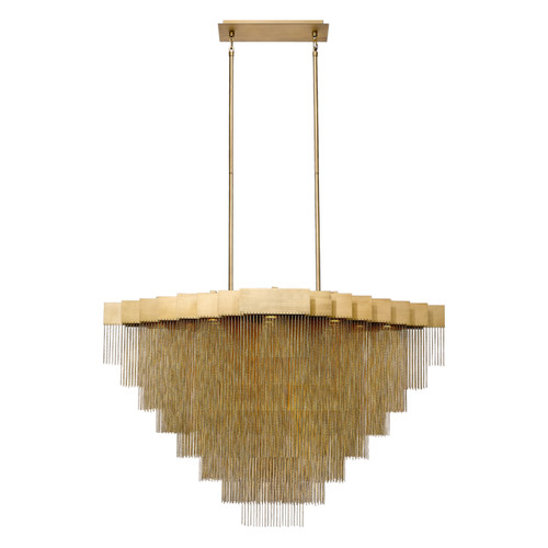 Eurofase Lighting 37096-014 Bloomfield 22-Light LED Chandelier, 99W, 2600 Lumens, 3000K, Antique Brushed Gold