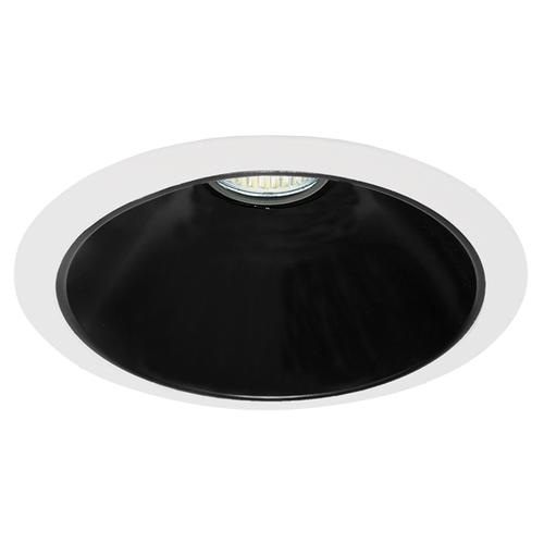Elco Lighting EL2516B 6" Adjustable Reflector Trim, Black with White Trim