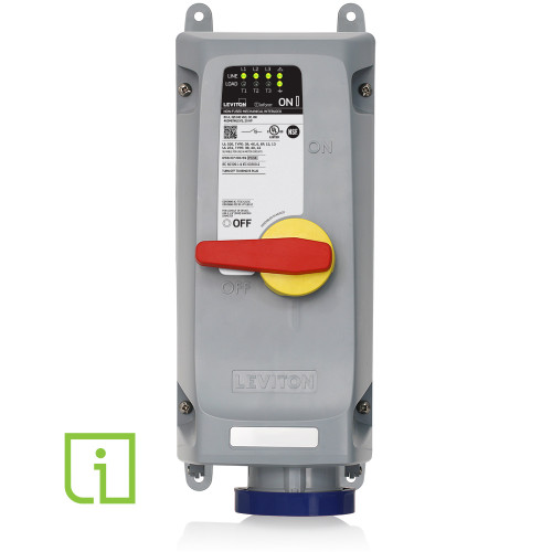 leviton, pin, sleeve, pin and sleeve, iec 60309, lev series, industrial, industrial grade, nonfused, non-fused, non fused, mechanical interlock, watertight