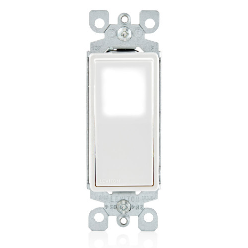 leviton, decora, single pole, switch, led, illuminated, rocker switch, rocker, illuminated switch