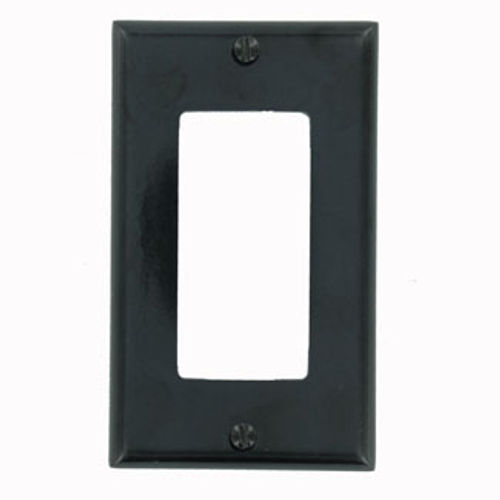 Leviton 80401-E Decora 1-Gang Wallplate, Standard Size, Black