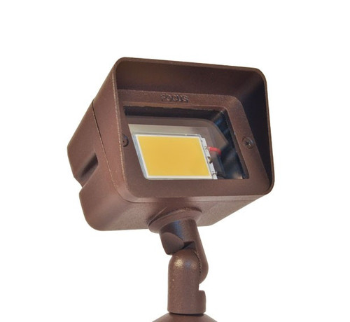 Focus Industries DL-15-LEDP412V-RBV Aluminum 12V 4W 3000K Integrated LED Flood Light, Rubbed Verde