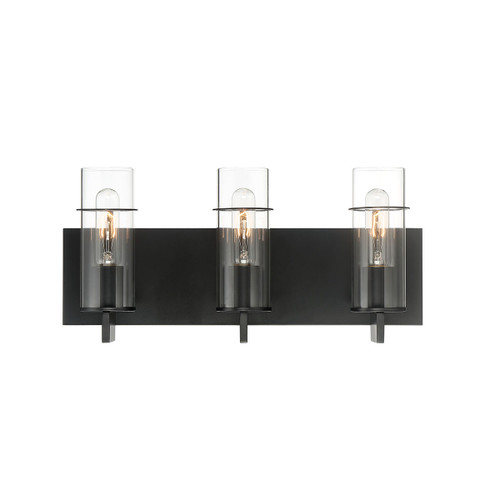 Eurofase Lighting 34134-032 Pista 19" 3-Light Incandescent Vanity, 120V, 180W, Black