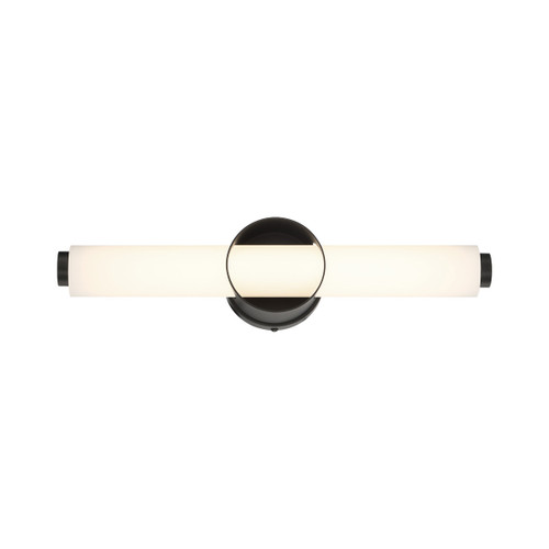 Eurofase Lighting 39316-035 Santoro Small LED Bathbar, 20W, 1080 Lumens, 3000K, Black with Opal White Glass