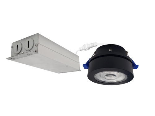 Nora Lighting NMW-427B 4" M-Wave Canless Adjustable LED Downlight, 120VAC, 14W, 1250 Lumens, 2700K, Matte Black