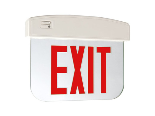 Sure-Lites APXEL71R EdgeLit Thermoplastic LED Exit Sign, Self-Powered, Single Face, White with Red Letters