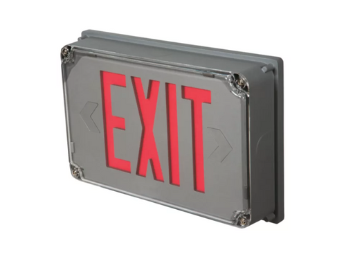 Sure-Lites UX62BK Industrial Outdoor LED Exit Sign, AC Only, Double Face, Black