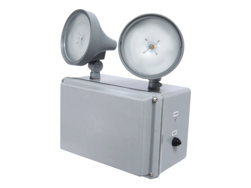 Sure-Lites SELIN50R7SD Industrial LED Emergency Light with Self-Diagnostics, 50 Ft. Spacing, 7W Remote Capacity, Grey