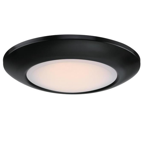 Westinghouse 6120200 Makira 11-inch, 20-Watt Dimmable LED Indoor/Outdoor Flush Mount Ceiling Fixture with Color Temperature Selection, Black Finish with Frosted Shade