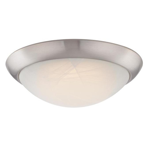 Westinghouse 6308800 11-Inch LED Flush Mount Ceiling Fixture, Brushed Nickel Finish with White Alabaster Glass