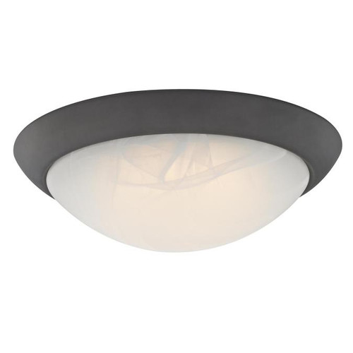 Westinghouse 6308900 11-Inch LED Flush Mount Ceiling Fixture, Oil Rubbed Bronze Finish with White Alabaster Glass