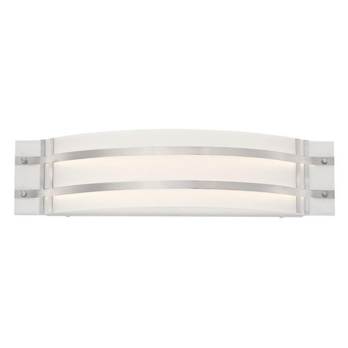 Westinghouse 6371800 Aurelio One-Light, 22-Watt LED Indoor Wall Fixture, Brushed Nickel Finish with Frosted Glass