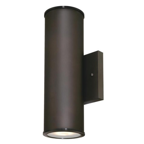 Westinghouse 6315700 Mayslick Two-Light Dimmable LED Outdoor Wall Fixture, Up and Down Light, Oil Rubbed Bronze Finish with Frosted Glass Panels