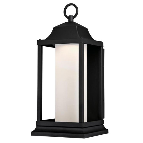 Westinghouse 6347200 Honeybrook One-Light LED Outdoor Wall Fixture, Textured Black Finish with Frosted Glass