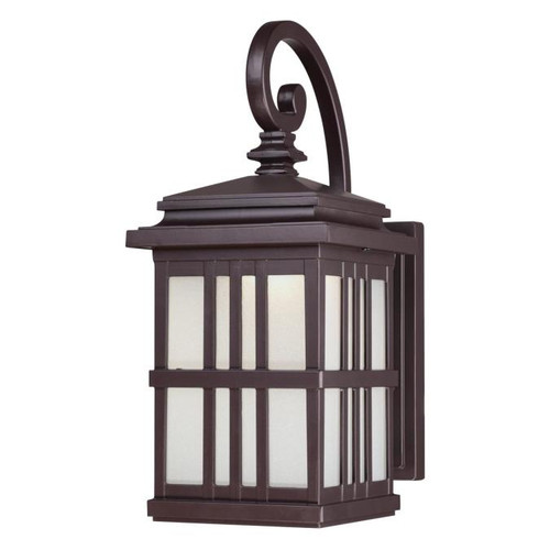 Westinghouse 6400200 LED Outdoor Wall Fixture, Oil Rubbed Bronze Finish with Frosted Glass