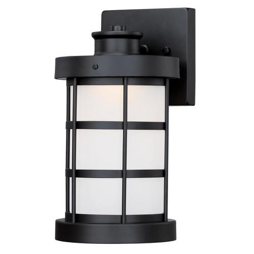 Westinghouse 6579100 Barkley Dimmable LED Outdoor Wall Fixture, Matte Black Finish with Frosted Glass