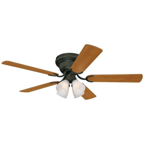 Westinghouse 7232100 Contempra IV Dimmable LED 52" Indoor Ceiling Fan, Oil Rubbed Bronze Finish with Reversible Dark Cherry/Walnut Blades, Frosted Ribbed Glass