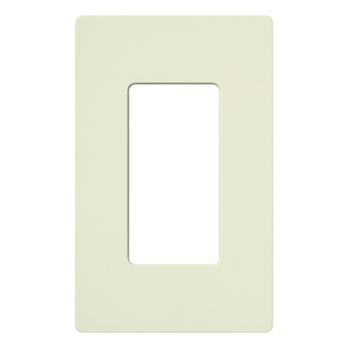 Lutron SC-1-BI Satin Decora 1-Gang Screwless Wallplate, Biscuit