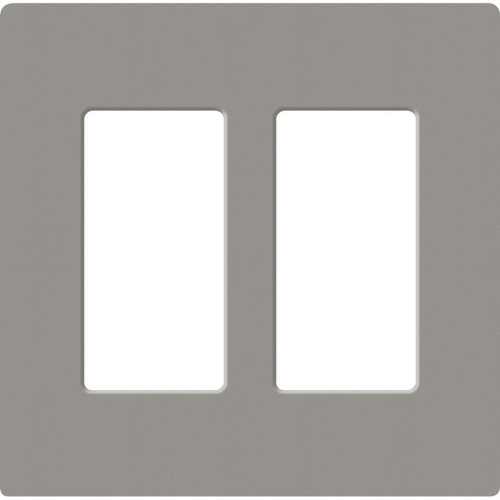 Lutron SC-2-CS Satin Decora 2-Gang Screwless Wallplate, Cobblestone