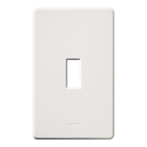 Lutron FG-1-WH Fassada Traditional Toggle 1-Gang Screwless Wallplate, Gloss Finish, White