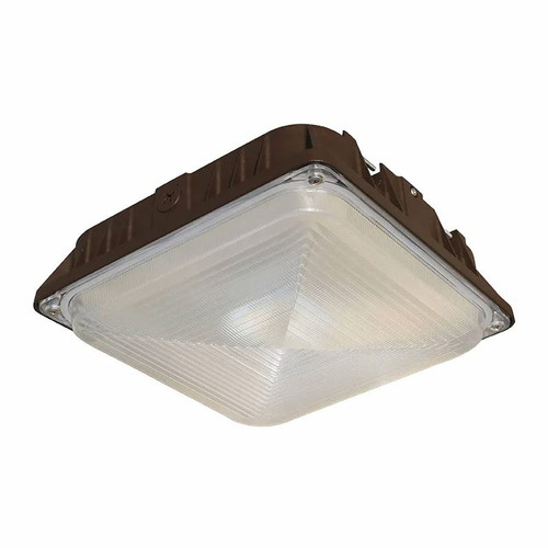 Westgate CDLX-SM-5-25W-50K Low Profile LED Canopy/Garage Light, Adjustable Wattage (5W/10W/15W/25W), 5000K, Bronze